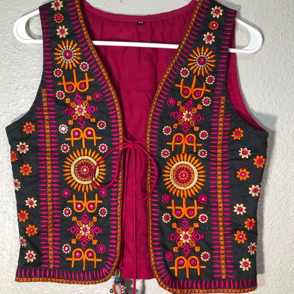 RANGO VEST Tops - RANGO VEST FLAME andVEST Indian traditional outfits artworksFront/Back Enbrodery